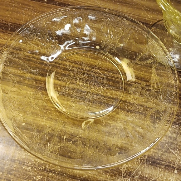 Vintage mcm yellow depression glass - Picture 3 of 5